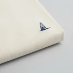 Navy Blue Off-White Logo T-Shirt - 190gsm Premium Penye Pamuk