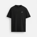 Navy Blue Black Logo T-Shirt - 190gsm Premium Penye Pamuk