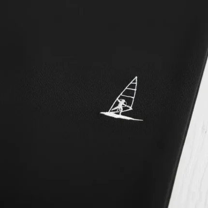 Navy Blue Black Logo T-Shirt - 190gsm Premium Penye Pamuk