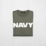 navy tee khaki regular 190 gsm premium cotton