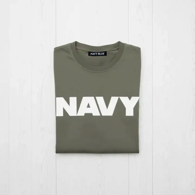 navy tee khaki regular 190 gsm premium cotton