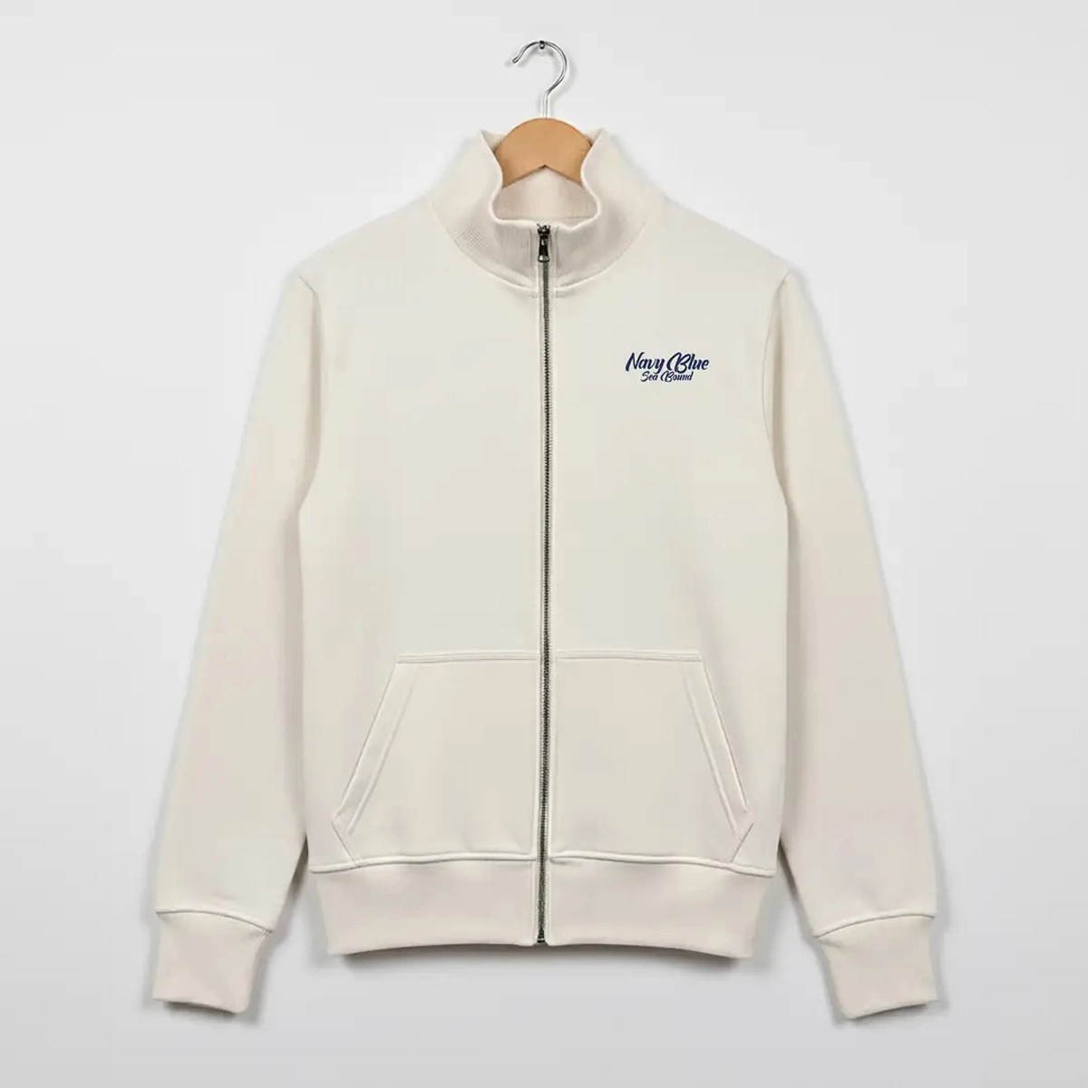 Vintage White Fullzip Jacket-1 Vintage White Fullzip Jacket-premium-cotton