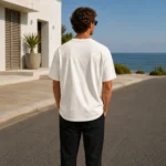 Plain Off White Unisex T-Shirt - Görsel 5