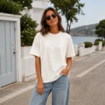 Plain Off White Unisex T-Shirt - Görsel 2